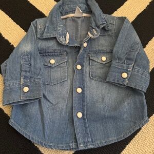 Baby Denim Snap Botton Shirt  Sz 0-3 Months